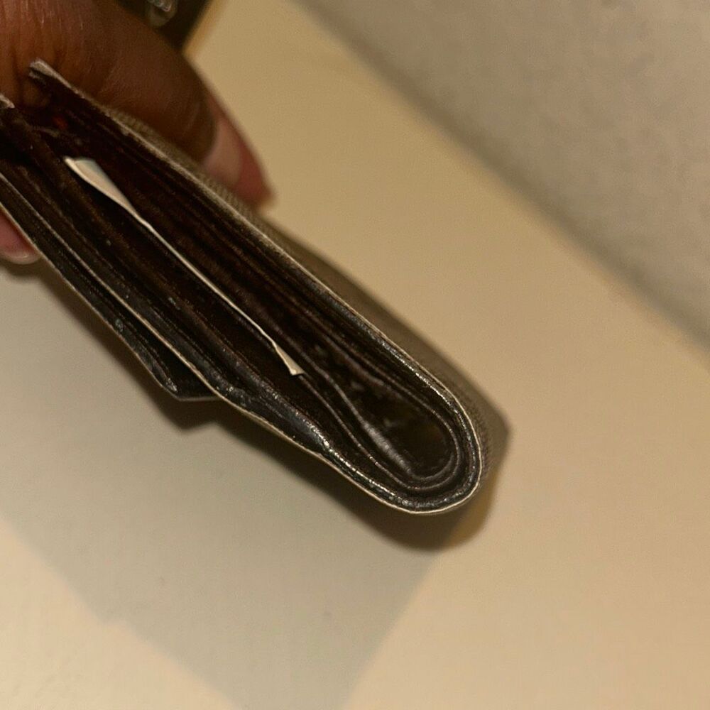 Gucci GG Monogram Coated Canvas Folding Wallet Brown PROJECT DIY UPCYCLE READ - Picture 9 of 13
